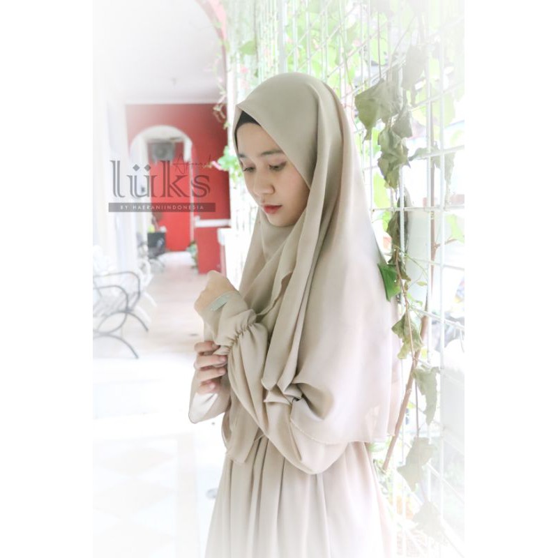 LÜKS ALMIRA SET GAMIS & KHIMAR CERUTY BABYDOLL SYARI