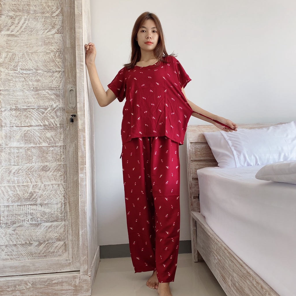 Setelan Panjang Bali-CANABIS MARON