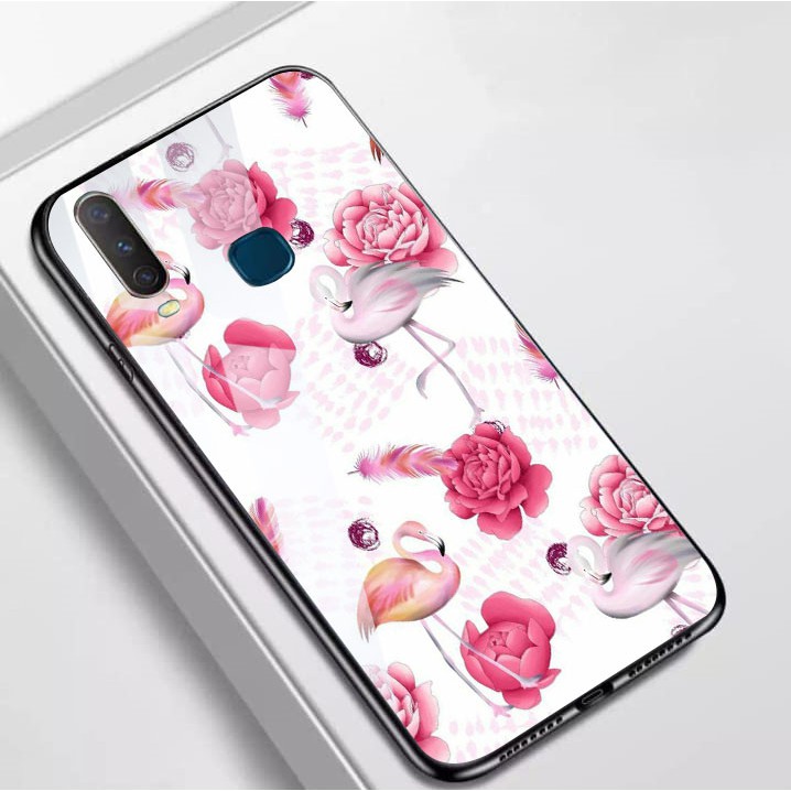 [K35] Soft Case Glass Flaming For Oppo/Vivo/Xiaomi/Samsung/Iphone/Realme