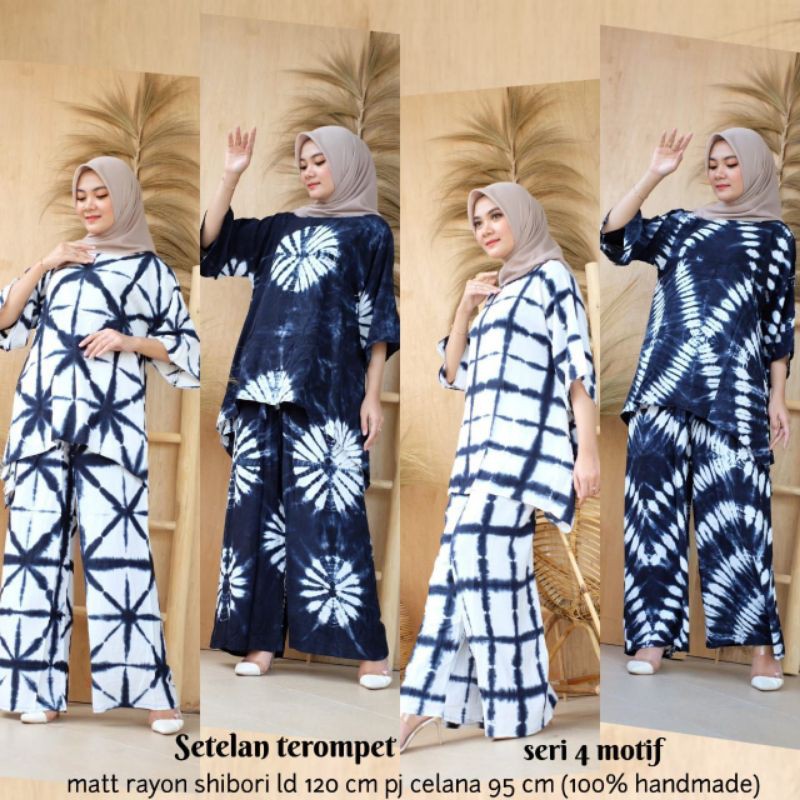 Setelan cp ONE SET SHIBORI || setelan batik kekinian