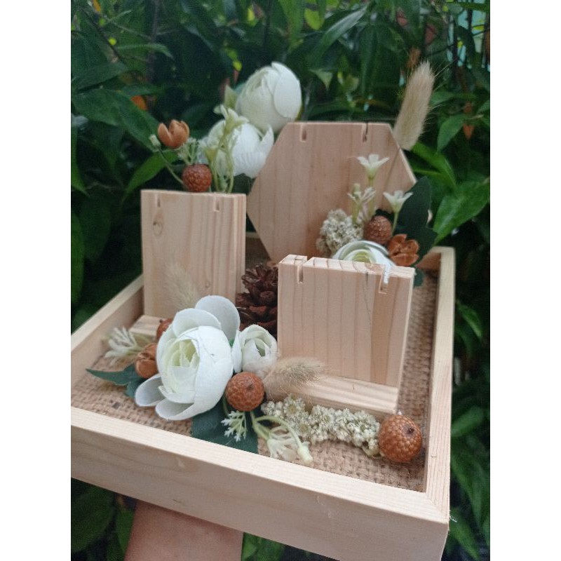 Kotak Perhiasan Rustic Hantaran Lengkap Kotak Seserahan Ringbox Rustic