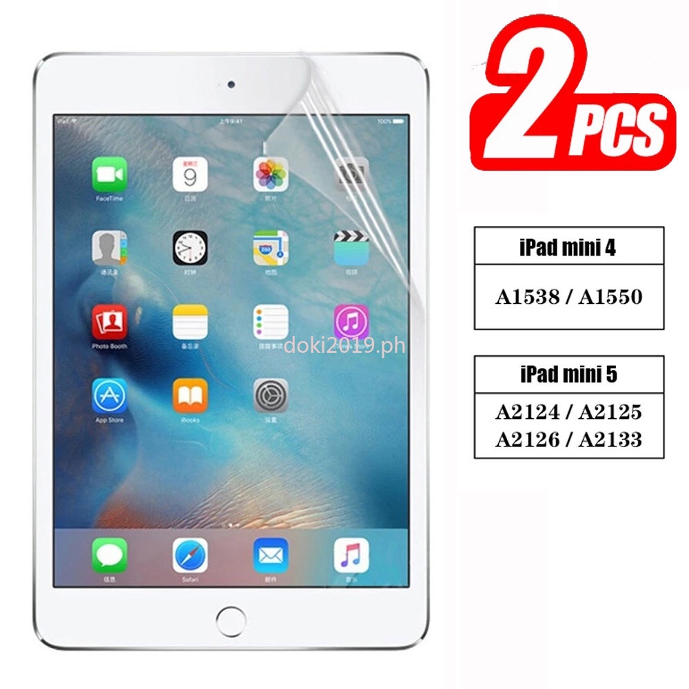 (2 Pak) Film Pelindung Layar  iPad Mini 4 2015 7.9 &quot;Full Cover