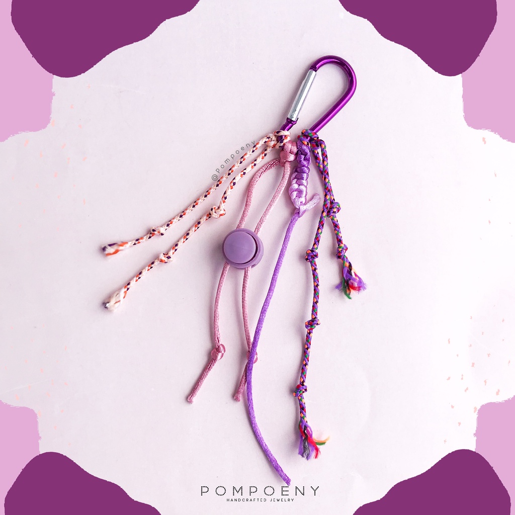 Bag Charm / MINI Carabiner Bag Charm / Mini Bag Charm/ Airpods Charm/ Gantungan Airpods / Keychain / Bags Charm Handmade - POMPOENY