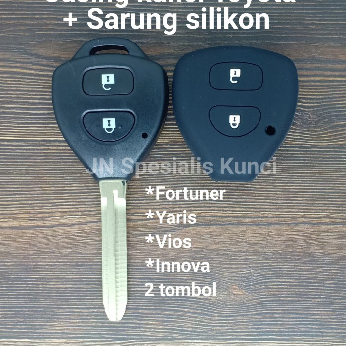 CASING KUNCI TOYOTA PLUS SILICON 2 TOMBOL