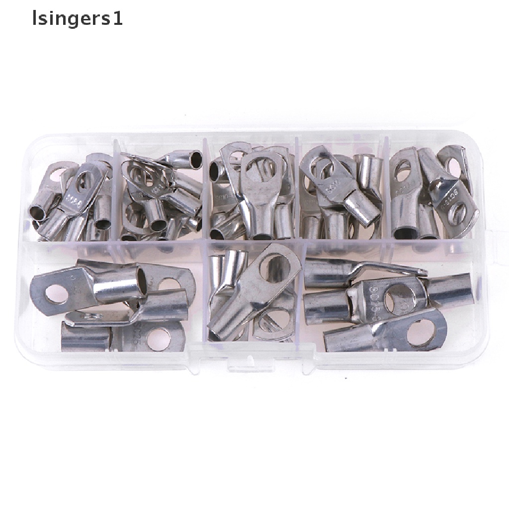 (lsingers1) 60pcs Ring Konektor Terminal Kabel Listrik Bahan Tembaga