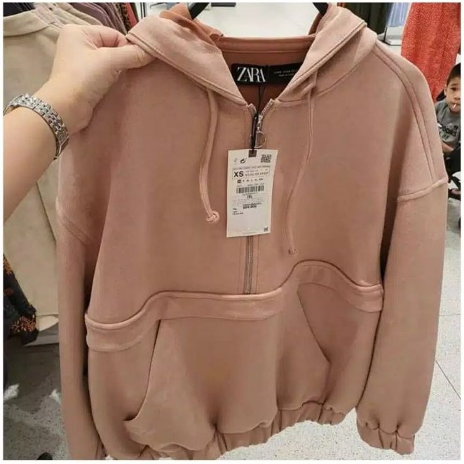 sweater wanita / ZAIRA HOODIE SWEATER MOCCA