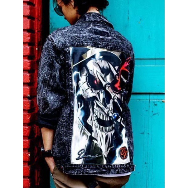 JAKET JEANS DENIM PRINTING PRIA GAMBAR BELAKANG WASHING - Jeket pria washing jins - JACKET cowok jea