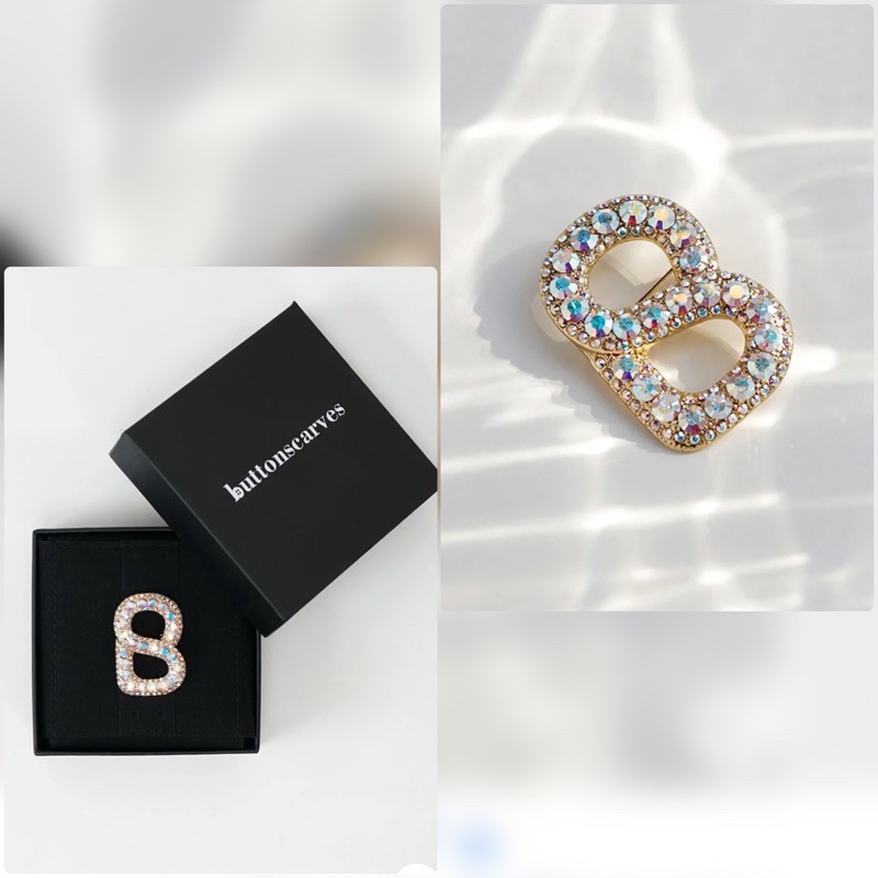 Bros Buttonscarves - The Luxe Signature Gleaming Brooch