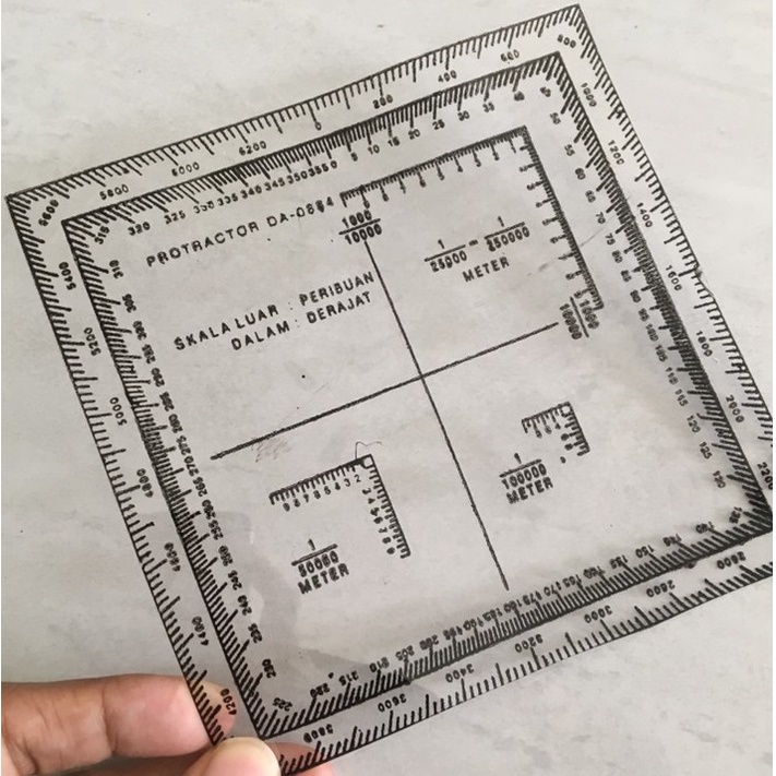 

Douglas Protractor Navigasi Penggaris Protrector Alat bantu Pemetaan