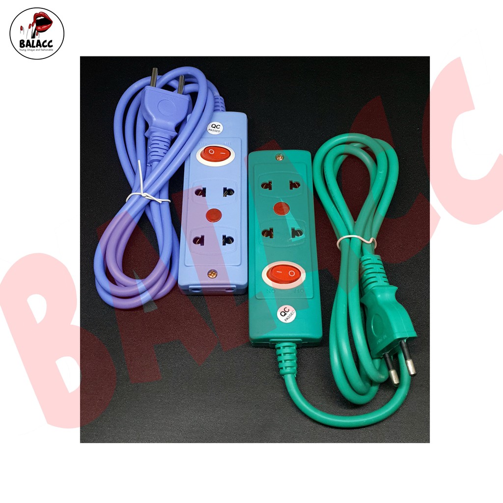 Stop Kontak 2 Lubang 1.5 Meter Hikari / Colokan Listrik 2L 1.5m /Terminal Stopkontak Hikari 2 lubang