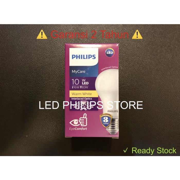 enhbr04 Lampu Bohlam Led Philips 10 Watt Warm White/Kuning (10W 10Watt 10 W) T54504Y