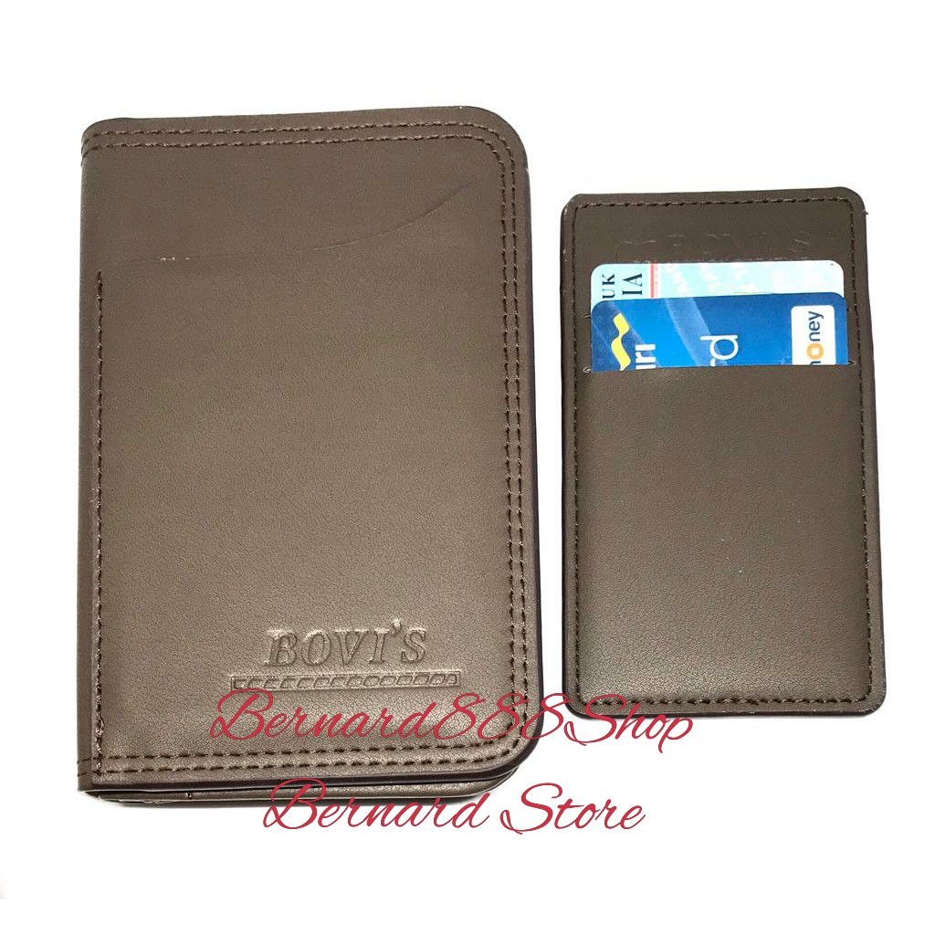 Dompet Pria Dompet Laki2 Dompet Ukuran Tanggung Bahan PU Bludru Dengan 3 Pilihan Warna-8