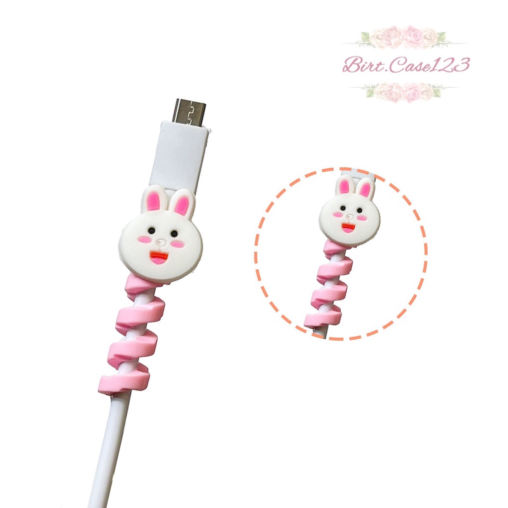 CABLE SAVER TWIST CABLE PROTECTOR SPIRAL PELINDUNG UJUNG KABEL KARAKTER ANDROID IPHONE BC6323