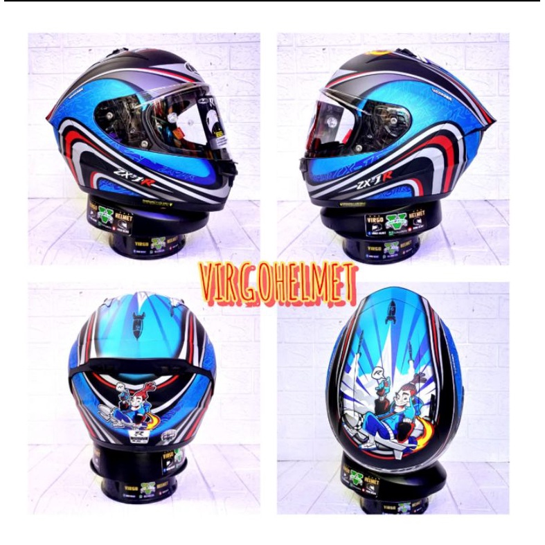 HELM NJ~S ZX- 1 R MOTIF VOYAGER BLUE MOTIF TERBARU