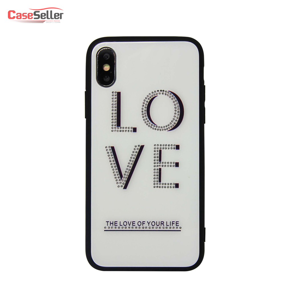 CaseSeller - Hardcase Glass Blink Diamond Samsung A50 A6+ A7 2018 A70 A80