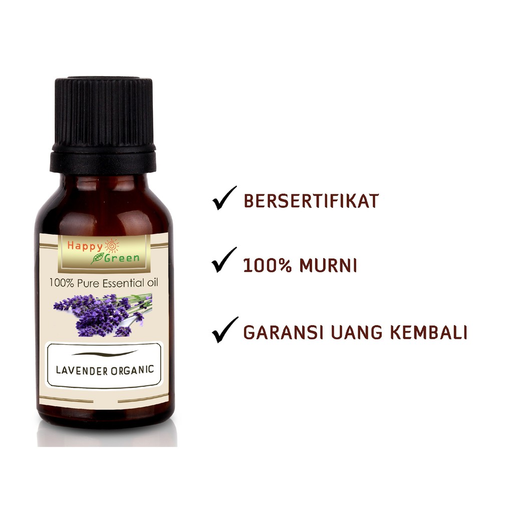 Happy Green ORGANIC Lavender Essential Oil - Minyak Lavender Organik