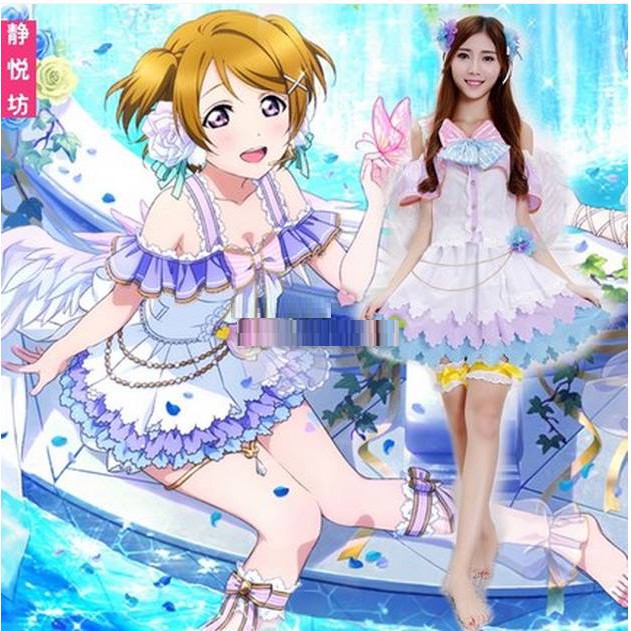 Costume Halloween Kostum Pesta COSTUME LOVE LIVE WHITE VALENTINE HANAYO