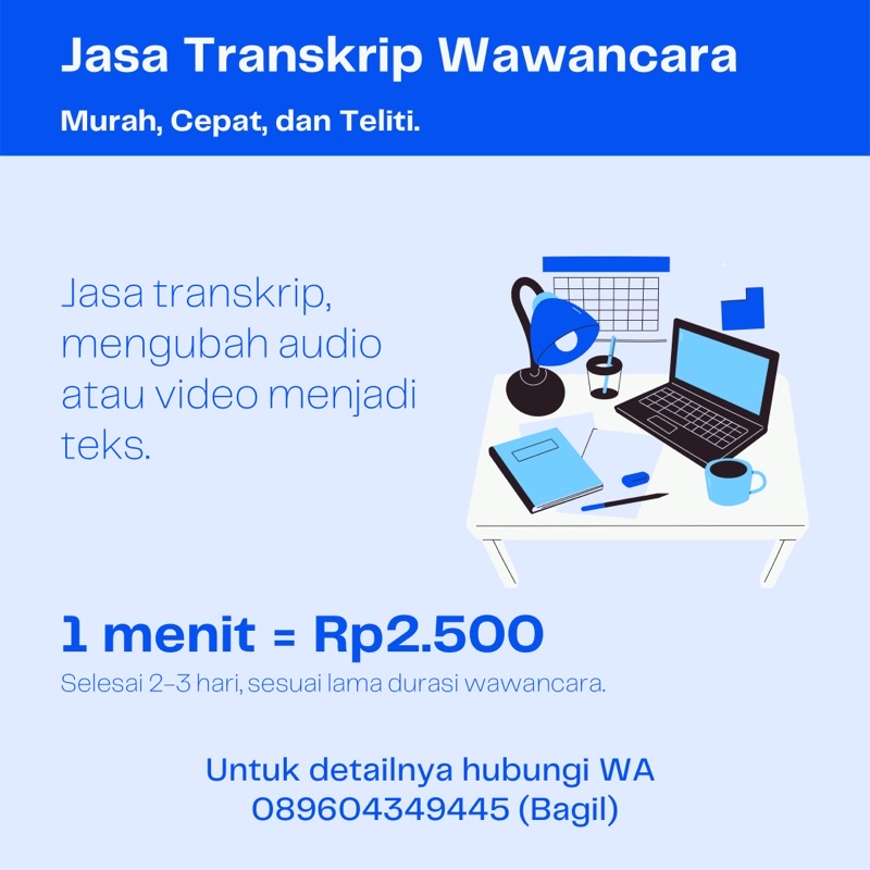 JASA TRANSKRIP WAWANCARA - MURAH