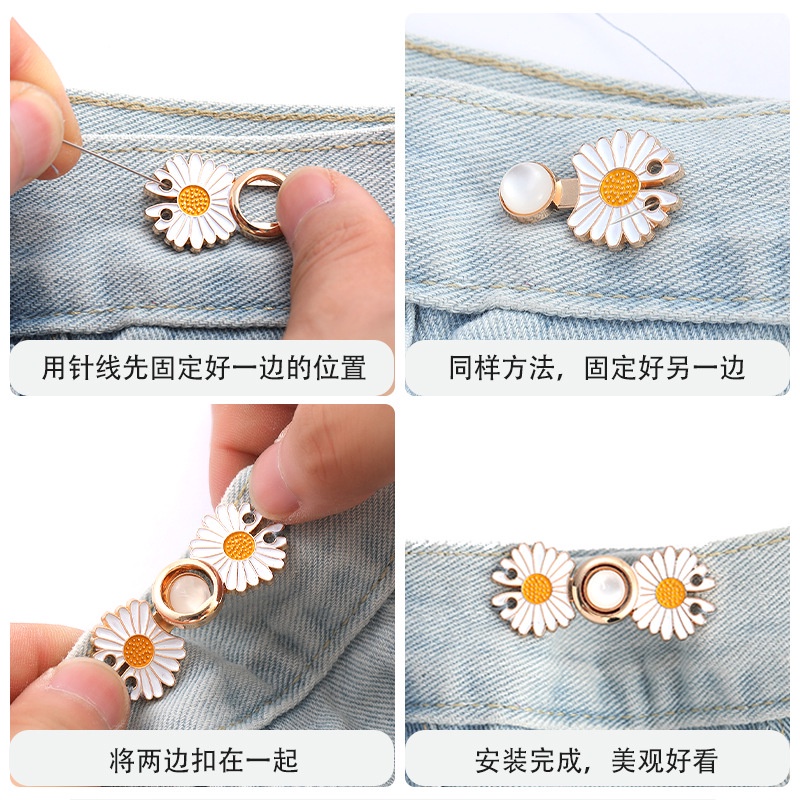 Bros Pin Bentuk Bunga Daisy Bahan Metal Gaya Korea Untuk Unisex