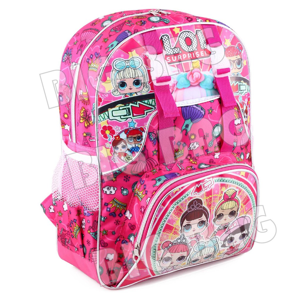 PTS -Ransel Sekolah Anak Perempuan Karakter - LOL SURPRISE - HOLIDAY - PINK + FREE Botol Minum &amp; Lunchbox .PT