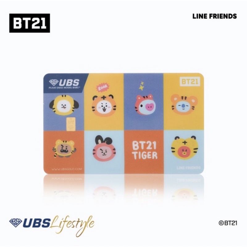 UBS Gift Card Logam Mulia BT21 0,1gr