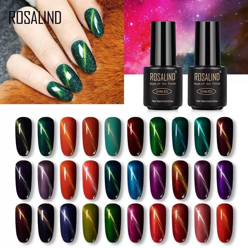 (01 - 20) ROSALIND Cat Eye Series Gel Nail Polish UV LED / Kutek Bagus