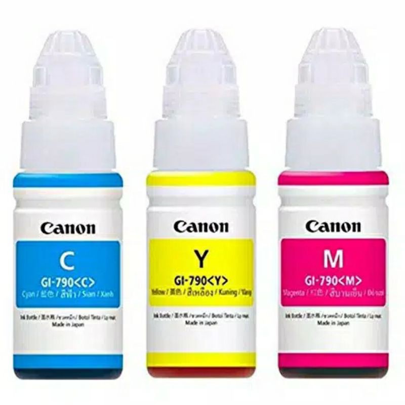 Tinta Canon GI 790 Colour, Tinta refill canon pixma 790 original harga per botol