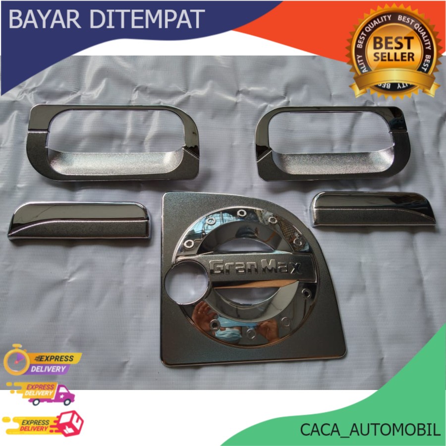 "COD" Aksesoris outer handel dan cover tangki grand max pick up chrome