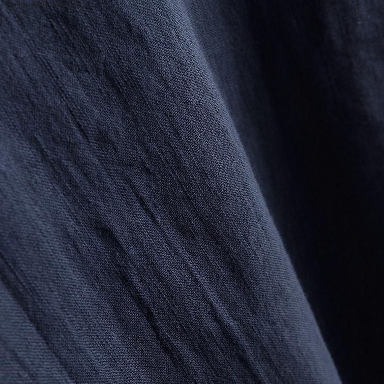 INCERUN Men Casual Retro Linen V-Neck Short Sleeve Cool Shirts 4S8