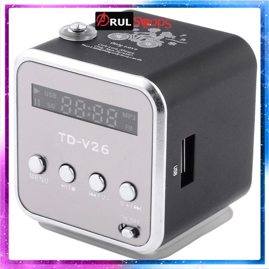 NBY Speaker Mini Portabel Bluetooth FM Radio TF Card - TD-V26