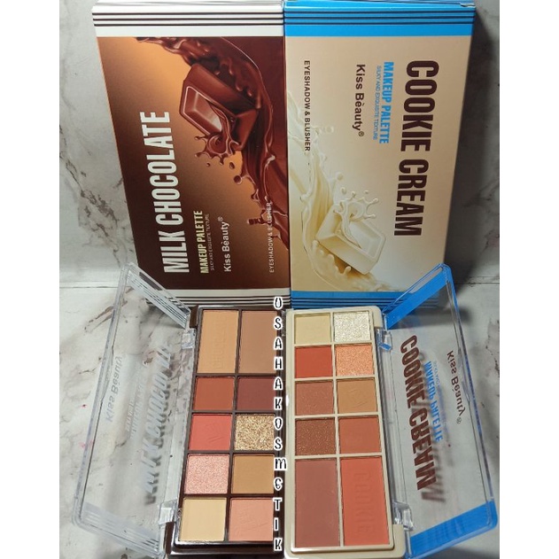 Eyeshadow Dan Blush on kiss beauty makeup pallete Cookie Cream | Milk Chocolate No.87204-03A| 03B