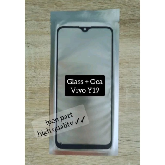 KACA LCD+LEM OCA KERING VIVO Y19 GLASS TOUCHSCREEN KACA DEPAN