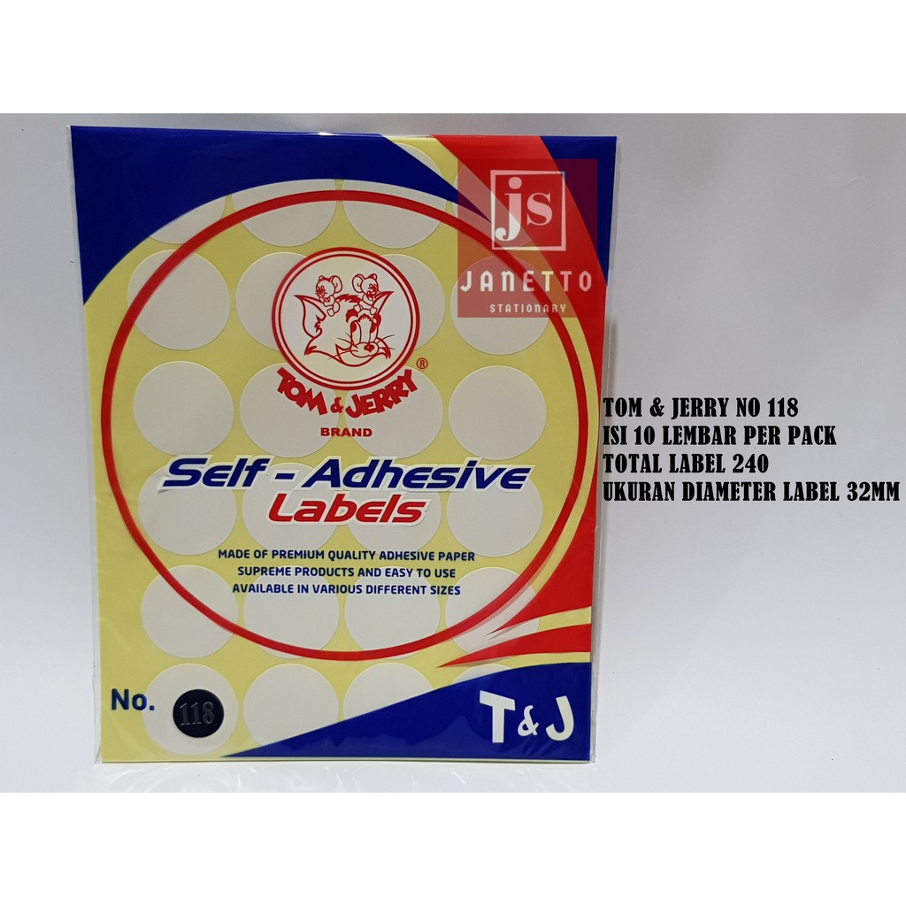 

Label Tom n jerry no 118