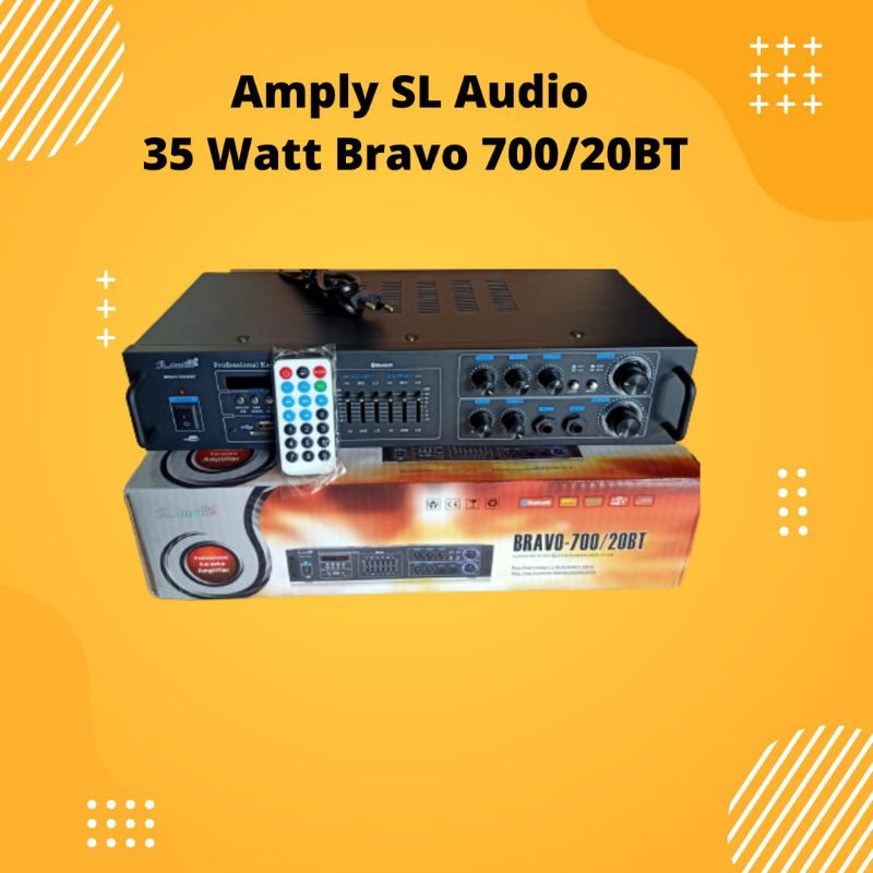 Amply Amplifier Power Mixer SL Audio 35 Watt Bravo 700/ 20BT