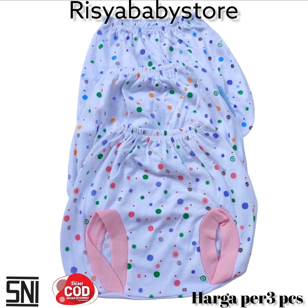 3pcs Celana bayi newborn motif Polkadot/ perlengkapan pakaian baru lahir