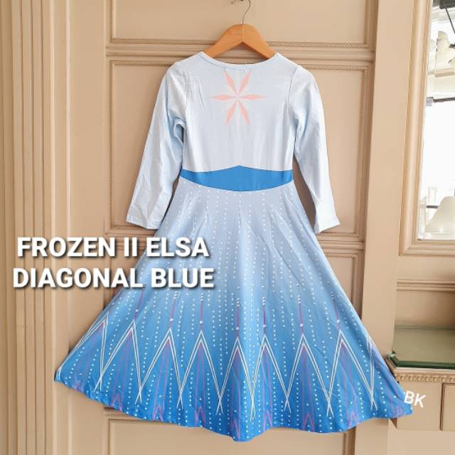 DRESS FROZEN 2 ELSA ANAK LENGAN PANJANG IMPORT / GAMIS ANAK PEREMPUAN LEBARAN BAHAN TEBAL ADEM BAGUS