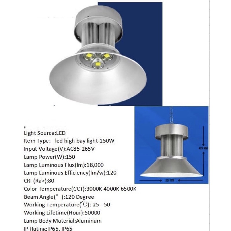 Lampu led Highbay 150W 150 Watt lampu gudang industri High Bay Mata COB