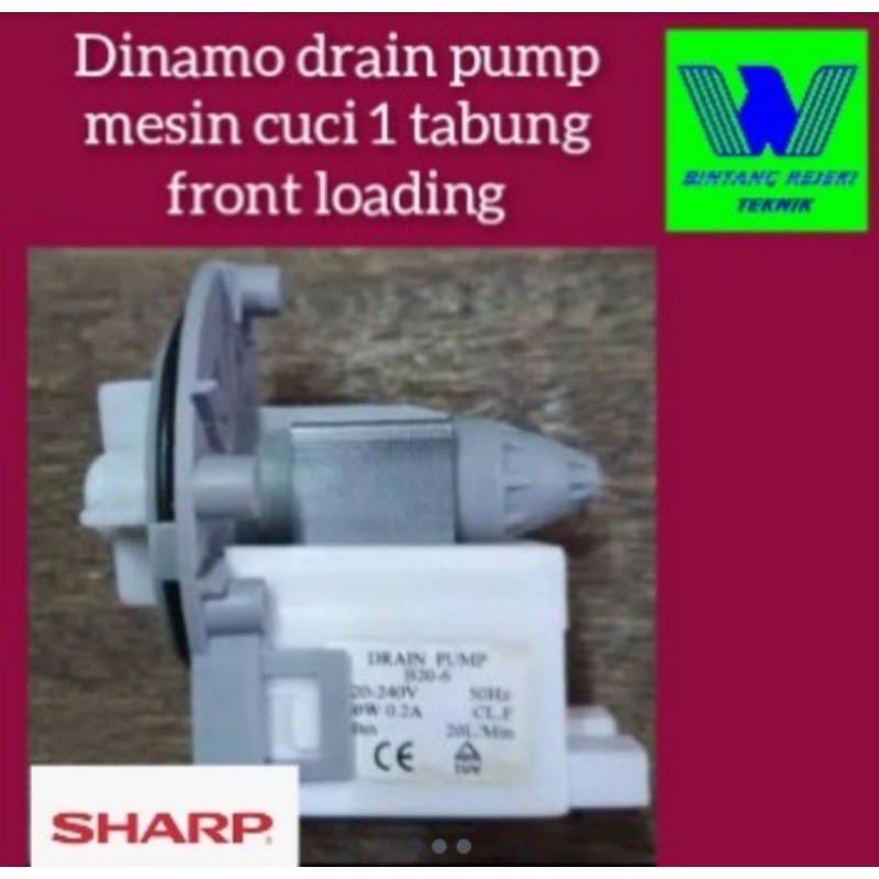 Jual Dinamo Drain Pump Mesin Cuci SHARP 1 Tabung Front Loading Shopee Indonesia