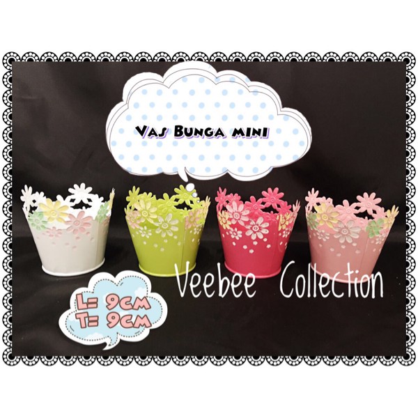 Vas besi bunga mini/ vas besi bunga/ pot besi bunga
