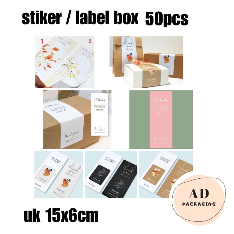 

50pcs stiker segel 15cm / stiker box / stiker paperbag / stiker thank you / stiker label