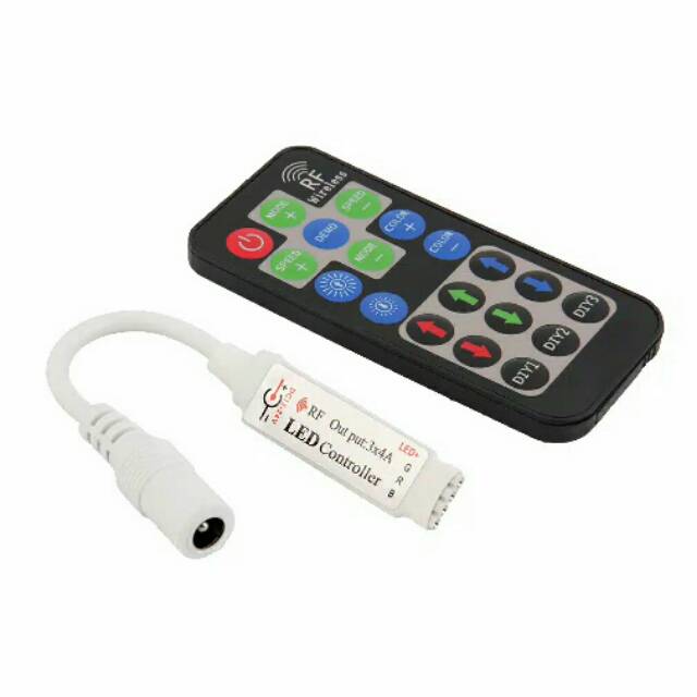 Remote Driver Controller Modul Led RGB Strip 5050 3528 - 19 Tombol Wireless Tanpa Kabel