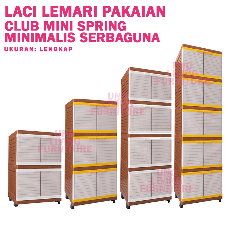 LEMARI PAKAIAN PLASTIK CLUB MINI LEMARI PINTU SUSUN LEMARI PLASTIK SERBAGUNA CABINET LACI MINIMALIS