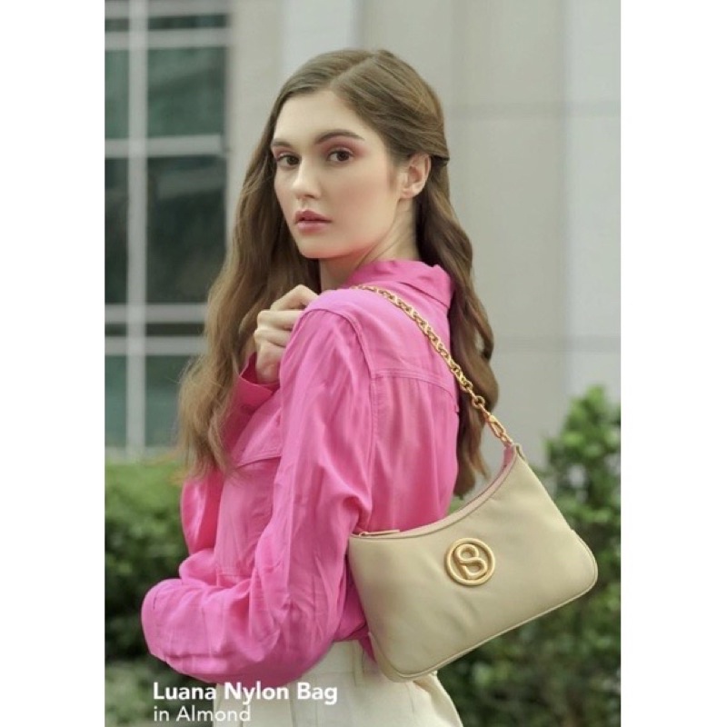 Buttonscarves Luana Nylon Bag charcoal almond