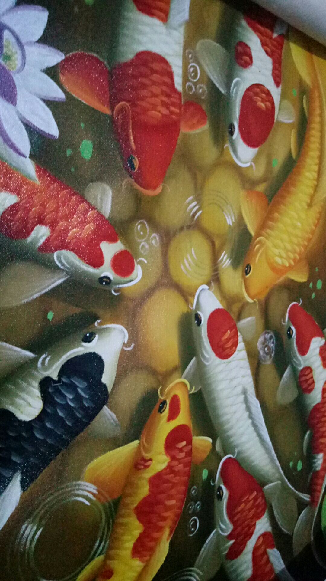 Lukisan Koi Fengshui 90 X 60 Cm
