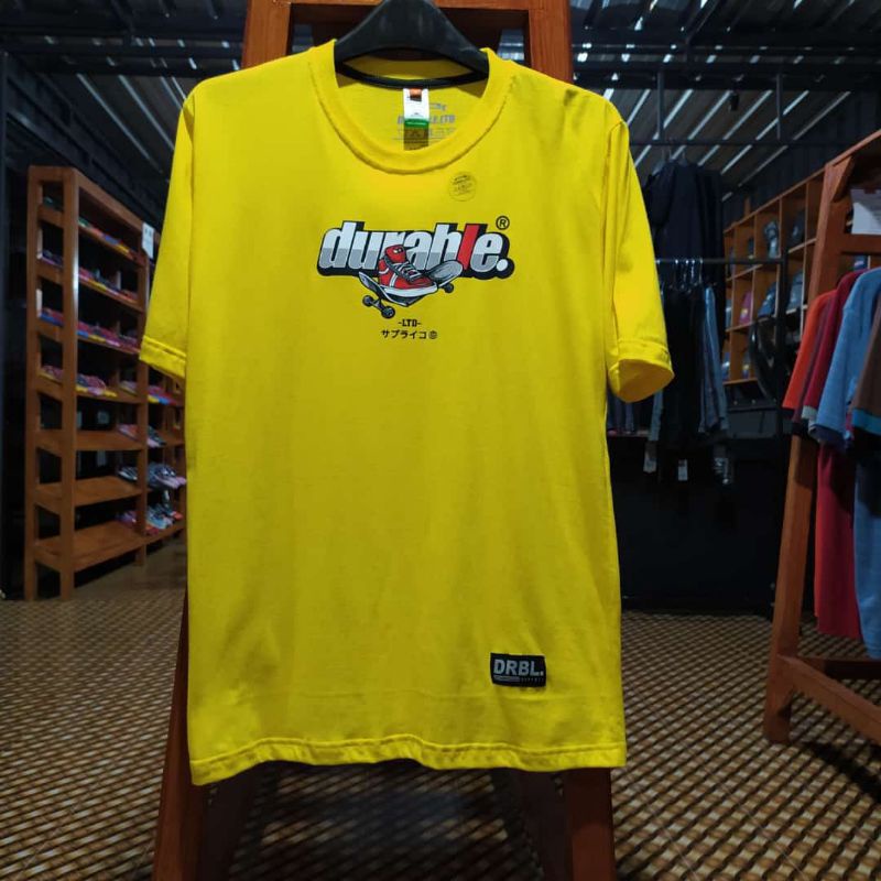 KAOS DISTRO DURABLE ORIGINAL WARNA KUNING