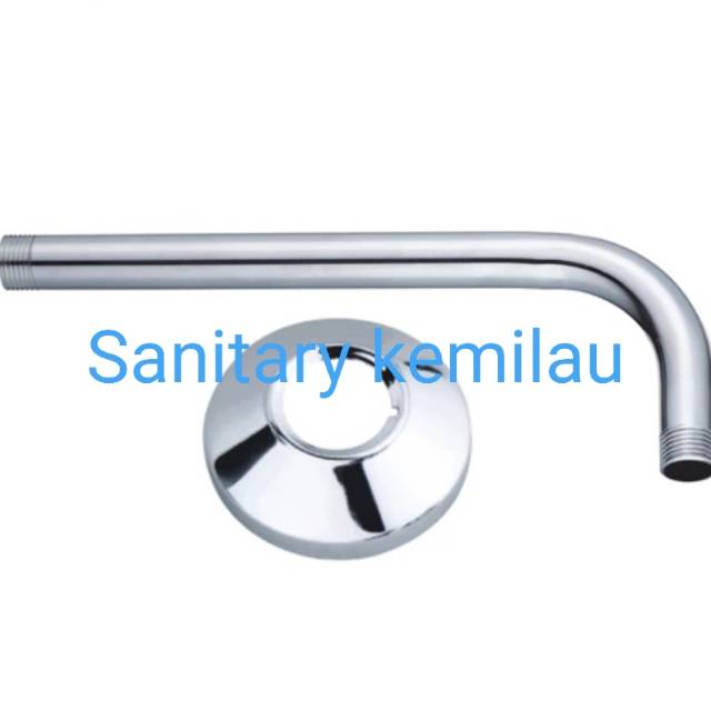 Pipa Tiang Wall Shower Stainles 30cm - 40cm - Tiang Pipa Shower Tembok - Shower Tanam