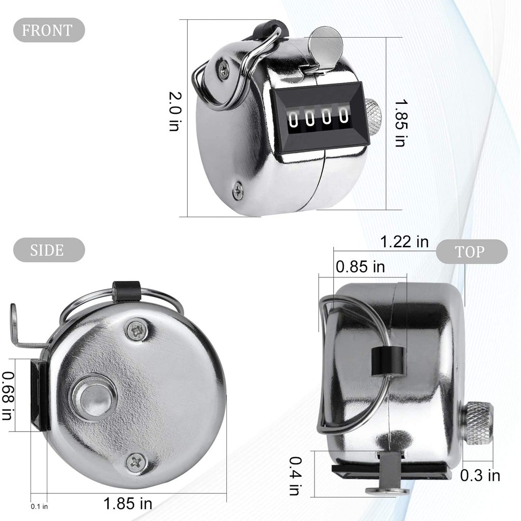 ORI! Made in Taiwan KW-TRIO 2410/2450 Hand Tally Counter/ Alat Penghitung Manual. FULL STAINLESS!