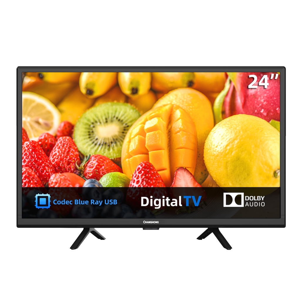 Changhong 24 Inch Digital LED TV (L24G5W) HD TV-DVBT2-USB Moive