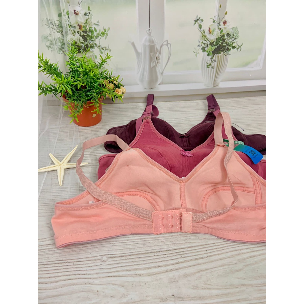 RC BRA/BH Sport Tanpa Busa Tanpa Kawat BELLA Bra Polos Kait 2