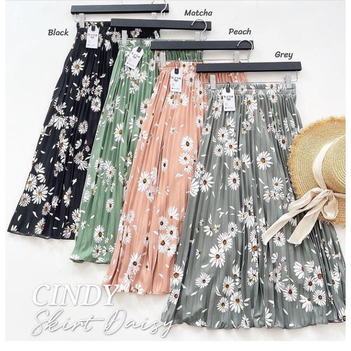 rok plisket daisy wanita bahan hyget premium bahan super lembut fit to xl